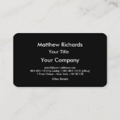 Koel Moderne zwarte en witte optische illusie Visitekaartje (Achterkant)