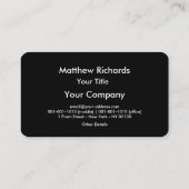 Koel Moderne zwarte en witte optische illusie Visitekaartje (Achterkant)