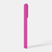 Koel monochroom roze trendy script monogram iPhone hoesje (Rechterkant)