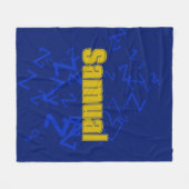Koel monogram en naam in marineblauw & goud fleece deken (Voorkant (Horizontaal))