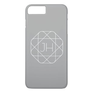 Koel Monogram, Hip Logo Style Vibe Grijs & Wit iPhone 8/7 Plus Hoesje