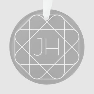 Koel Monogram, Hip Logo Style Vibe   Grijs & Wit Ornament