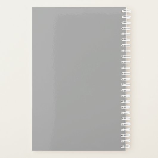 Koel Monogram, Hip Logo Style Vibe | Grijs & Wit Planner (Achterkant)