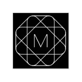 Koel Monogram, Hip Logo Style Vibe Rubberstempel (Afrduk)