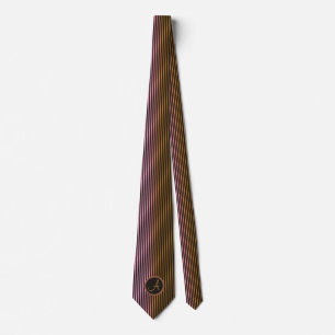 Koel Monogram Retro Gestreepte Stropdassen