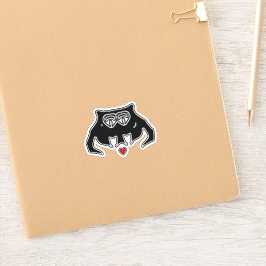 Koel monster met een litteken en een hart sticker (Notitieboek)