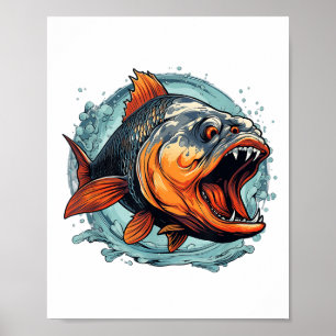 Koel monster vis voor Piranha liefhebbers _1 Poster