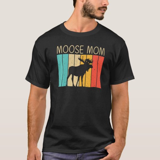 Koel Moose voor mama Moose Alaska Moose Elk Hun T-shirt (Voorkant)