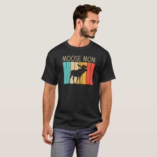 Koel Moose voor mama Moose Alaska Moose Elk Hun T-shirt (Voorkant volledig)