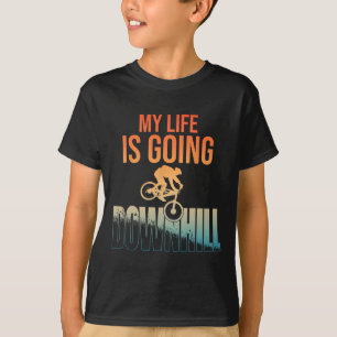 Koel Mountainbike Kunst Voor Mannen Jongens Downhi T-shirt