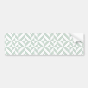 Koel Munt Geometrisch Deco Kubuspatroon Bumpersticker