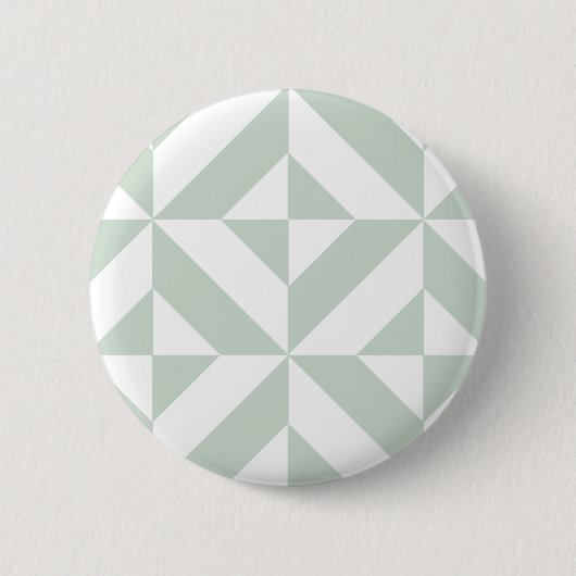 Koel Munt Geometrisch Deco Kubuspatroon Ronde Button 5,7 Cm (Voorkant)