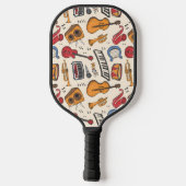 Koel muziek die Piano Drums Guitar Violin nog meer Pickleball Paddle (Achterkant)