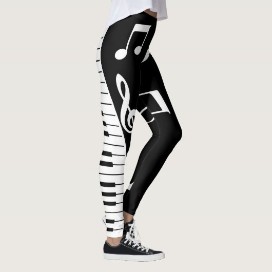 Koel Muzieknoten en pianoketoestel Leggings (Rechts)
