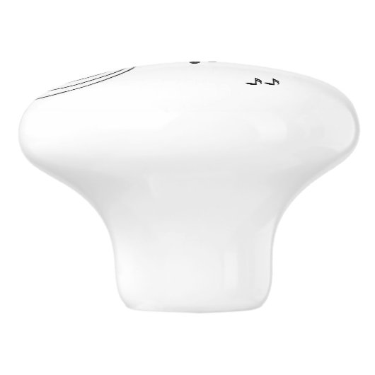 Koel Muzieknoten Keramische Knop (Zijkant)