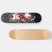 Koel Muzieknoten met gestippelde zwammen Persoonlijk Skateboard (Horizontaal)