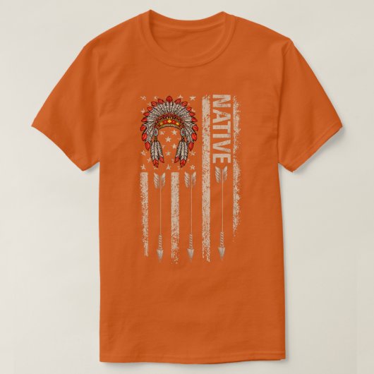 Koel Native American Feather Arrow Flag Headdress T-shirt (Design voorkant)