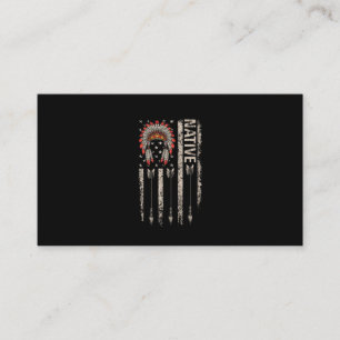 Koel Native American Feather Arrow Flag Headdress Visitekaartje