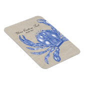 Koel  Nautical Blue Crab Aangepast strand Magneet (Rechterzijde)