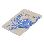 Koel  Nautical Blue Crab Aangepast strand Magneet (Linkerzijde)
