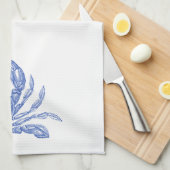 Koel  Nautical Blue Crab Aangepast strand Theedoek (Quarter Fold)