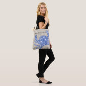 Koel  Nautical Blue Crab Aangepast strand Tote Bag (Op model)