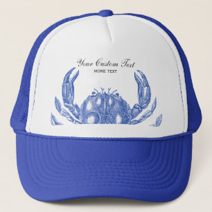 Koel  Nautical Blue Crab Aangepast strand Trucker Pet