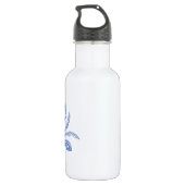 Koel  Nautical Blue Crab Aangepast strand Waterfles (Achterkant)