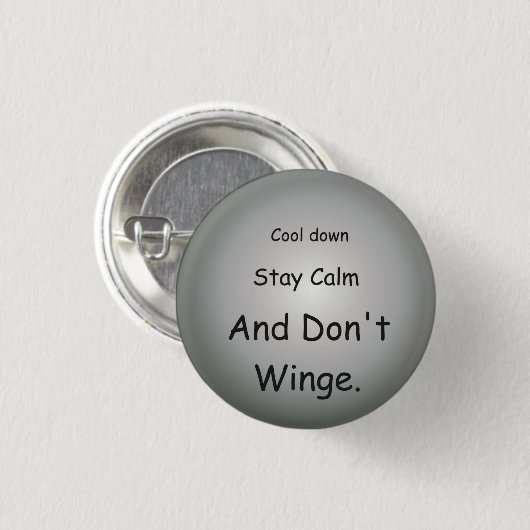 "Koel neer Verblijf Kalm" > Positieve Buttonnen va Ronde Button 3,2 Cm (Voorkant /achterkant)