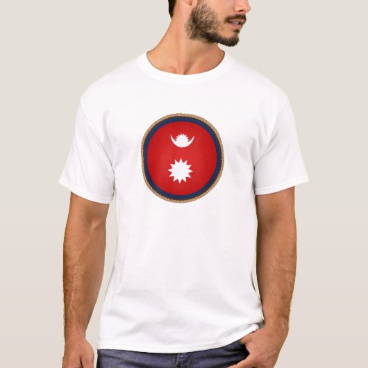 Koel Nepal-vlaggenzegel T-shirt (Voorkant)