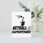 Koel netball-design briefkaart (Staand voorkant)