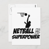 Koel netball-design briefkaart (Voorkant / Achterkant)