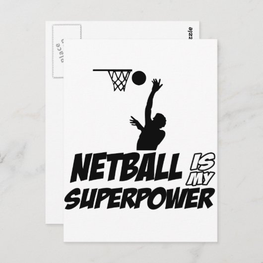 Koel netball-design briefkaart (Voorkant / Achterkant)