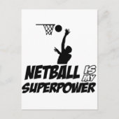 Koel netball-design briefkaart (Voorkant)
