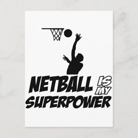 Koel netball-design briefkaart (Voorkant)