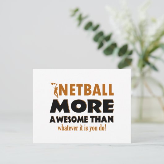 Koel netball-design briefkaart (Staand voorkant)