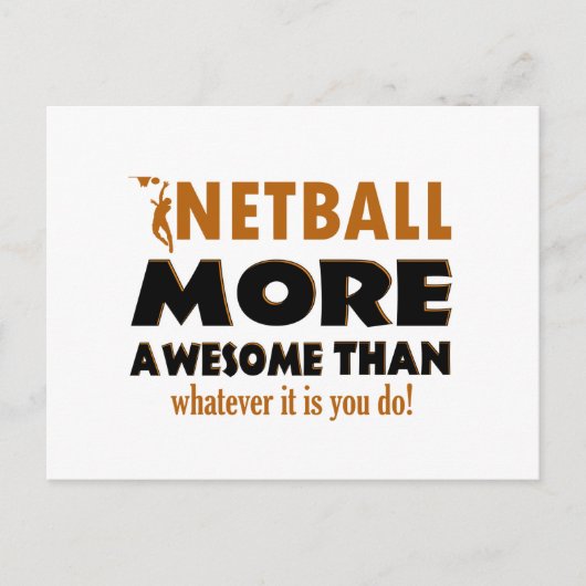 Koel netball-design briefkaart (Voorkant)