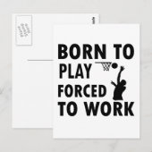 Koel netball-Design Briefkaart (Voorkant / Achterkant)