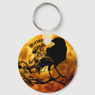 Koel 'Nevermore' Raven Oranje Moon Wispy Ghosts Sleutelhanger