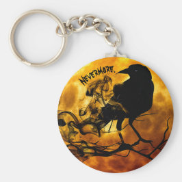 Koel 'Nevermore' Raven Oranje Moon Wispy Ghosts Sleutelhanger