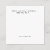 Koel nieuwe locatie! Briefkaart (Achterkant)