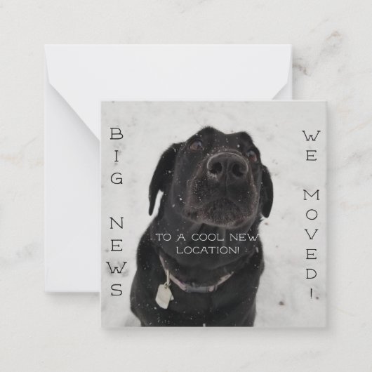 Koel nieuwe locatie! Briefkaart (Voorkant)