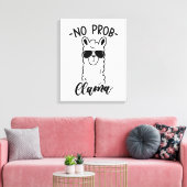 Koel No Prob Llama Canvas Afdruk (Insitu (Woonkamer))
