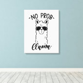 Koel No Prob Llama Canvas Afdruk (Insitu (Houten vloer))