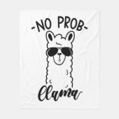 Koel No Prob Llama Fleece Deken (Voorkant)