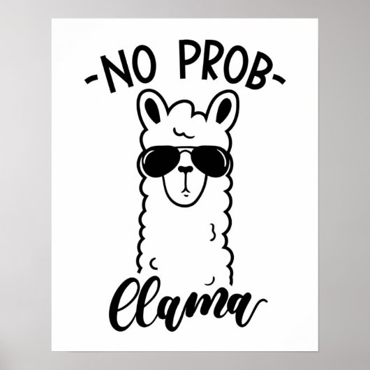 Koel No Prob Llama Poster (Voorkant)