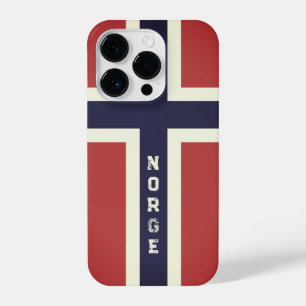 Koel Noors vlag aangepaste iPhone 14 pro hoesje