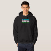 Koel Oezbeekse vlag Hoodie (Voorkant volledig)