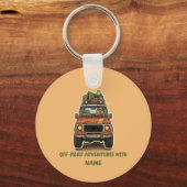 Koel Off-Road Capybara Camping Aangepast Sleutelhanger (Voorkant)