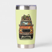 Koel offroad capybara kampeer aangepast geïsoleerde drinkbeker (Voorkant)